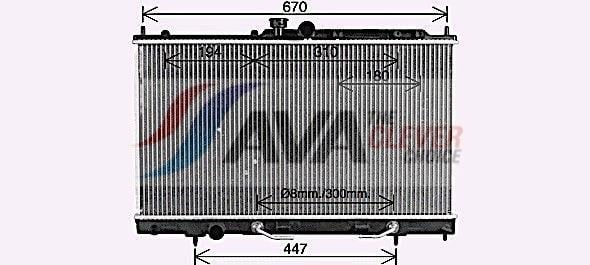 Radiateur moteur (Radiateur de refroidissement) AVA Deutschland GmbH ref. MT2214