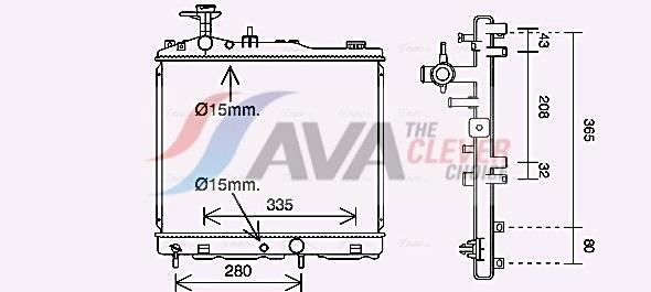 Radiateur moteur (Radiateur de refroidissement) AVA Deutschland GmbH ref. MT2264