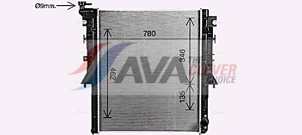 Radiateur moteur (Radiateur de refroidissement) AVA Deutschland GmbH ref. MT2281