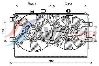 Ventilateur de refroidissement du moteur (Motoventilateur) AVA Deutschland GmbH MT7529