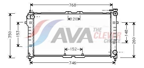 Radiateur moteur (Radiateur de refroidissement) AVA Deutschland GmbH ref. MZ2027
