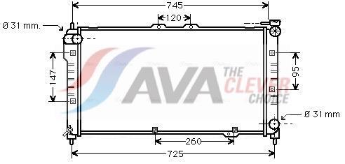 Radiateur moteur (Radiateur de refroidissement) AVA Deutschland GmbH ref. MZ2101