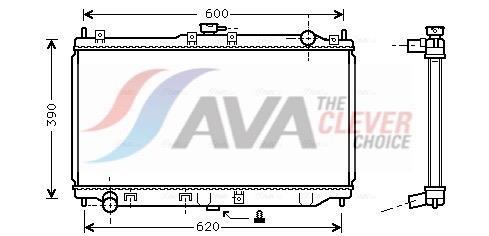 Radiateur moteur (Radiateur de refroidissement) AVA Deutschland GmbH ref. MZ2138