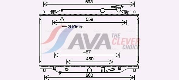 Radiateur moteur (Radiateur de refroidissement) AVA Deutschland GmbH ref. MZ2292