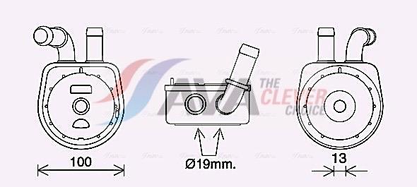 Radiateur d'huile moteur (Refroidisseur d'huile moteur) AVA Deutschland GmbH ref. MZ3289