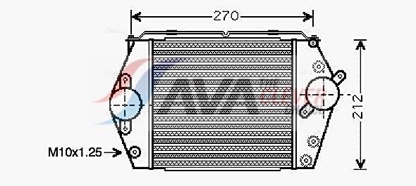 Intercooler, échangeur (Refroidisseur d'air) AVA Deutschland GmbH ref. MZ4188
