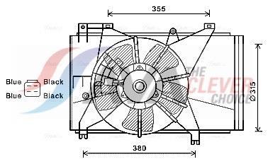 Ventilateur de refroidissement du moteur (Motoventilateur) AVA Deutschland GmbH MZ7543