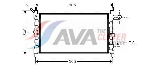 Radiateur moteur (Radiateur de refroidissement) AVA Deutschland GmbH OL2022