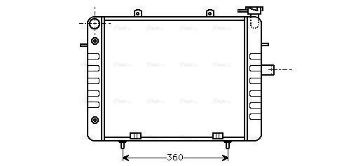 Radiateur moteur (Radiateur de refroidissement) AVA Deutschland GmbH OL2037