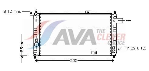 Radiateur moteur (Radiateur de refroidissement) AVA Deutschland GmbH ref. OL2050