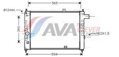 Radiateur moteur (Radiateur de refroidissement) AVA Deutschland GmbH OL2052