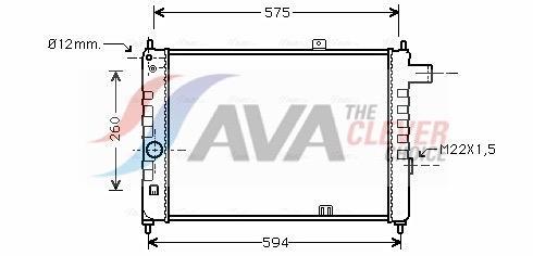 Radiateur moteur (Radiateur de refroidissement) AVA Deutschland GmbH ref. OL2055