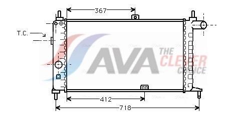 Radiateur moteur (Radiateur de refroidissement) AVA Deutschland GmbH ref. OL2064