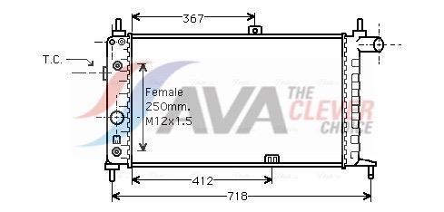 Radiateur moteur (Radiateur de refroidissement) AVA Deutschland GmbH OL2065