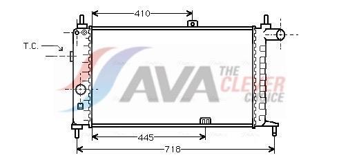 Radiateur moteur (Radiateur de refroidissement) AVA Deutschland GmbH ref. OL2066