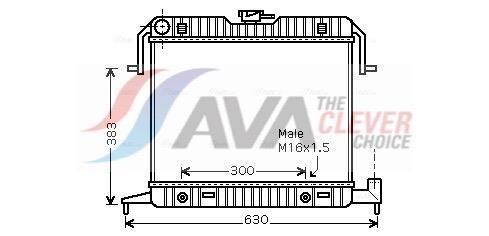 Radiateur moteur (Radiateur de refroidissement) AVA Deutschland GmbH OL2085