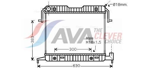 Radiateur moteur (Radiateur de refroidissement) AVA Deutschland GmbH OL2086