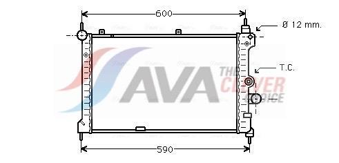 Radiateur moteur (Radiateur de refroidissement) AVA Deutschland GmbH ref. OL2127