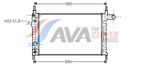 Radiateur moteur (Radiateur de refroidissement) AVA Deutschland GmbH ref. OL2163