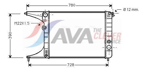 Radiateur moteur (Radiateur de refroidissement) AVA Deutschland GmbH OL2245