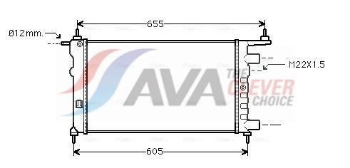 Radiateur moteur (Radiateur de refroidissement) AVA Deutschland GmbH OL2261
