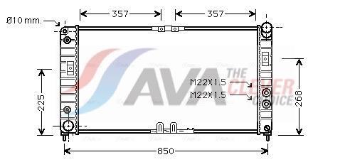 Radiateur moteur (Radiateur de refroidissement) AVA Deutschland GmbH OL2286