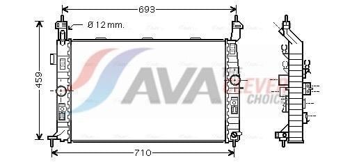 Radiateur moteur (Radiateur de refroidissement) AVA Deutschland GmbH ref. OL2345