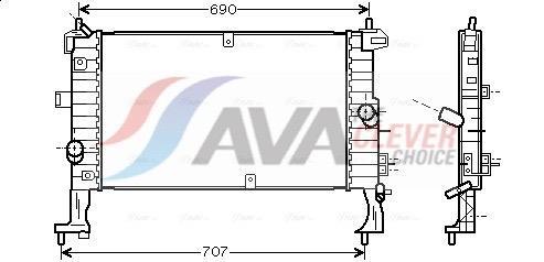 Radiateur moteur (Radiateur de refroidissement) AVA Deutschland GmbH ref. OL2346