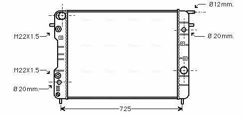 Radiateur moteur (Radiateur de refroidissement) AVA Deutschland GmbH OL2406
