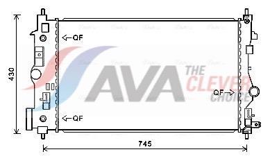 Radiateur moteur (Radiateur de refroidissement) AVA Deutschland GmbH ref. OL2547
