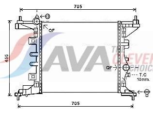 Radiateur moteur (Radiateur de refroidissement) AVA Deutschland GmbH ref. OL2568