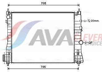 Radiateur moteur (Radiateur de refroidissement) AVA Deutschland GmbH ref. OL2665