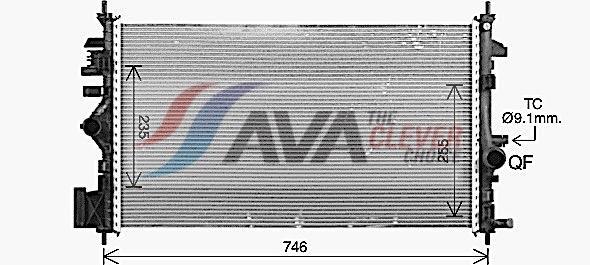Radiateur moteur (Radiateur de refroidissement) AVA Deutschland GmbH ref. OL2731