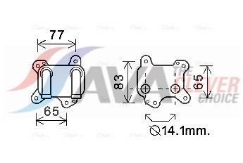 Radiateur d'huile moteur (Refroidisseur d'huile moteur) AVA Deutschland GmbH ref. OL3581