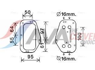Radiateur d'huile moteur (Refroidisseur d'huile moteur) AVA Deutschland GmbH ref. OL3684