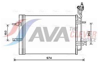 Condenseur, climatisation (Radiateur de climatisation) AVA Deutschland GmbH ref. OL5620D