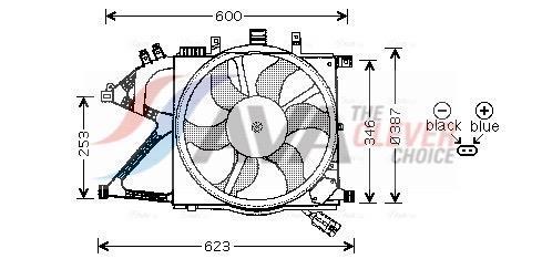 Ventilateur de refroidissement du moteur (Motoventilateur) AVA Deutschland GmbH OL7506
