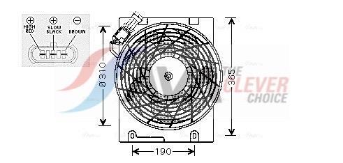 Ventilateur de refroidissement du moteur (Motoventilateur) AVA Deutschland GmbH OL7508