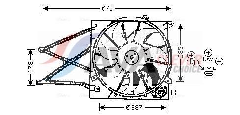 Ventilador do motor AVA Deutschland GmbH ref. OL7524