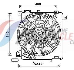 Ventilateur de refroidissement du moteur (Motoventilateur) AVA Deutschland GmbH ref. OL7635