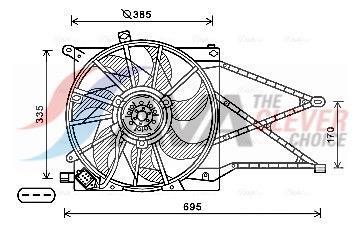 Ventilateur de refroidissement du moteur (Motoventilateur) AVA Deutschland GmbH OL7649