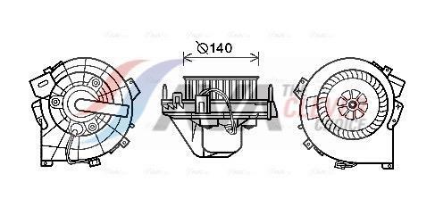 Pulseur d'air habitacle (Ventilateur habitacle) AVA Deutschland GmbH ref. OL8609