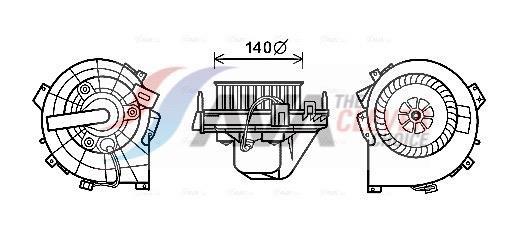 Pulseur d'air habitacle (Ventilateur habitacle) AVA Deutschland GmbH ref. OL8614