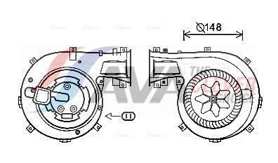 Pulseur d'air habitacle (Ventilateur habitacle) AVA Deutschland GmbH ref. OL8618