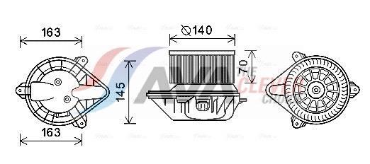 Ventilador habitáculo AVA Deutschland GmbH ref. OL8624