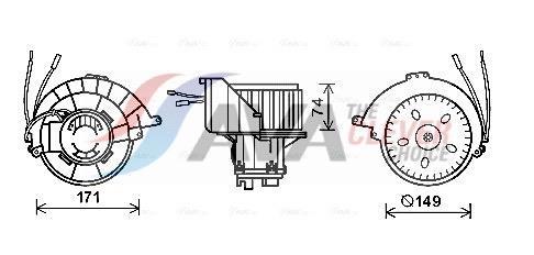 Pulseur d'air habitacle (Ventilateur habitacle) AVA Deutschland GmbH ref. OL8627