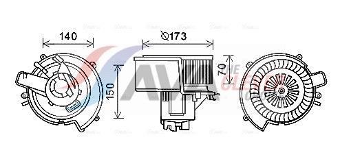 Ventilador habitáculo AVA Deutschland GmbH ref. OL8636