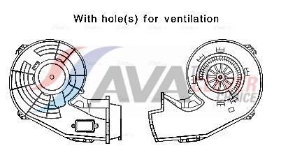 Pulseur d'air habitacle (Ventilateur habitacle) AVA Deutschland GmbH ref. OL8642
