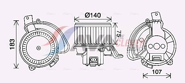Ventilador habitáculo AVA Deutschland GmbH ref. OL8689