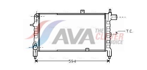 Radiateur moteur (Radiateur de refroidissement) AVA Deutschland GmbH ref. OLA2074